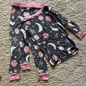 Little Sleepies long sleeve/pant pajama set to moon and back